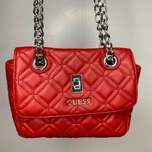 Guess Quilted Red crossbody Purse